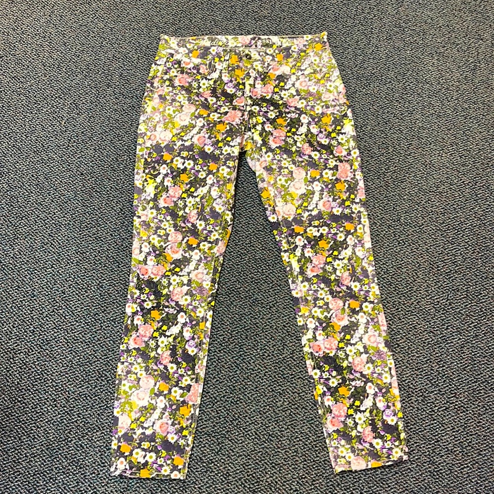 Madewell floral skinny jeans